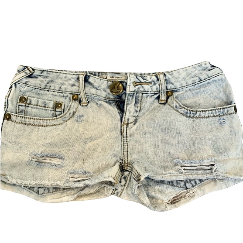 Free People Bleached Jean Shorts